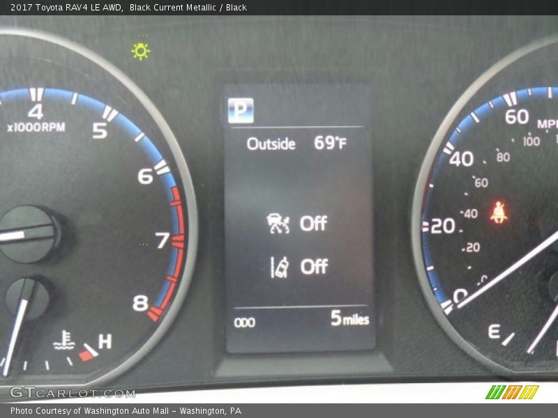 Black Current Metallic / Black 2017 Toyota RAV4 LE AWD