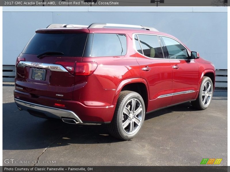 Crimson Red Tintcoat / Cocoa/Shale 2017 GMC Acadia Denali AWD