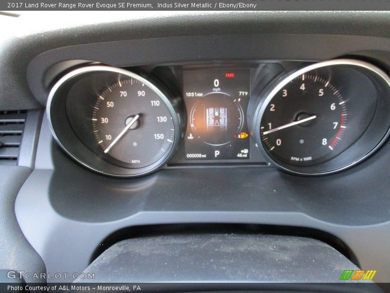 Indus Silver Metallic / Ebony/Ebony 2017 Land Rover Range Rover Evoque SE Premium