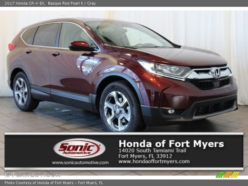 Basque Red Pearl II / Gray 2017 Honda CR-V EX