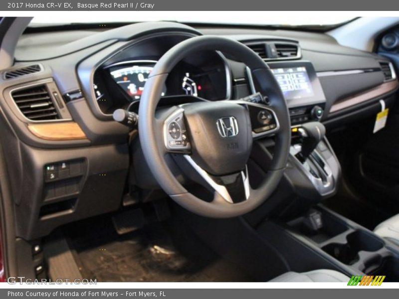 Basque Red Pearl II / Gray 2017 Honda CR-V EX