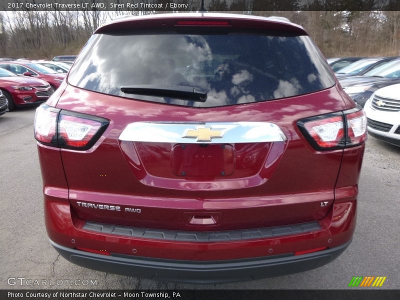 Siren Red Tintcoat / Ebony 2017 Chevrolet Traverse LT AWD