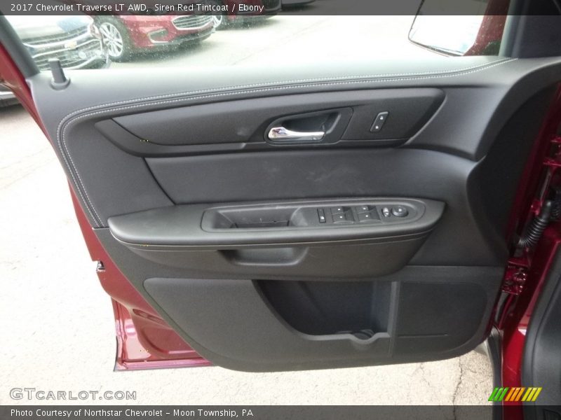 Siren Red Tintcoat / Ebony 2017 Chevrolet Traverse LT AWD
