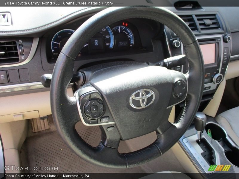 Creme Brulee Metallic / Ivory 2014 Toyota Camry Hybrid XLE