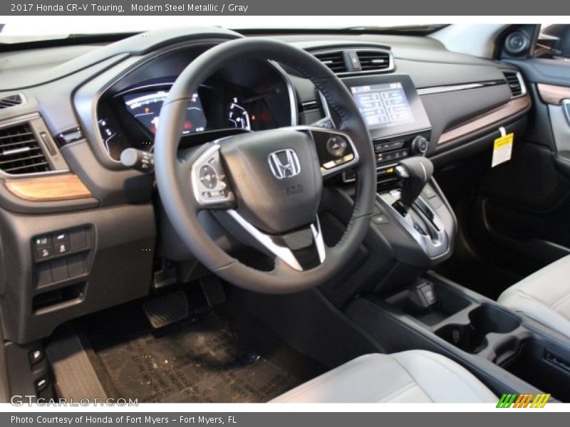 Modern Steel Metallic / Gray 2017 Honda CR-V Touring