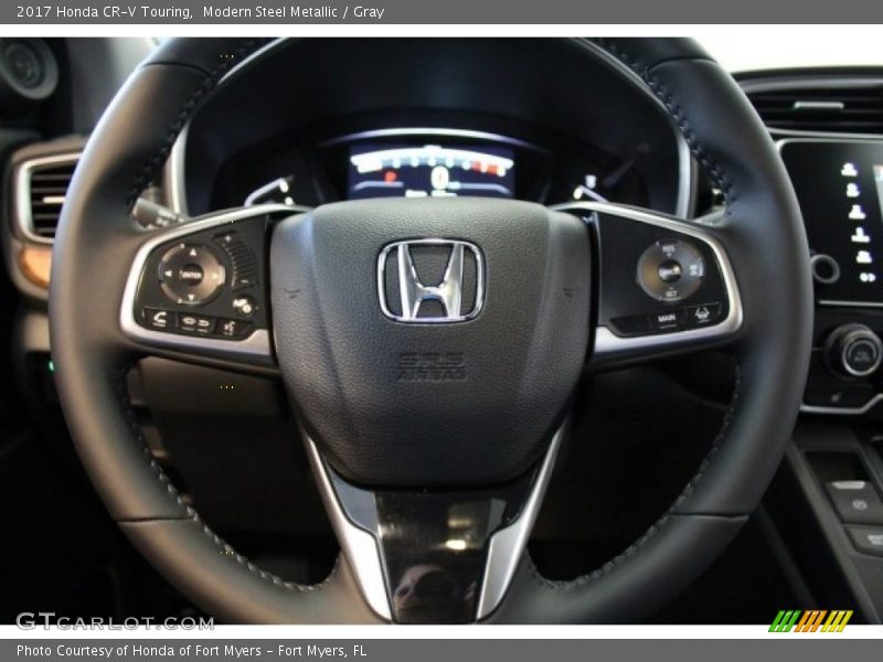 Modern Steel Metallic / Gray 2017 Honda CR-V Touring