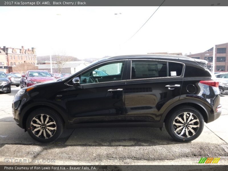 Black Cherry / Black 2017 Kia Sportage EX AWD