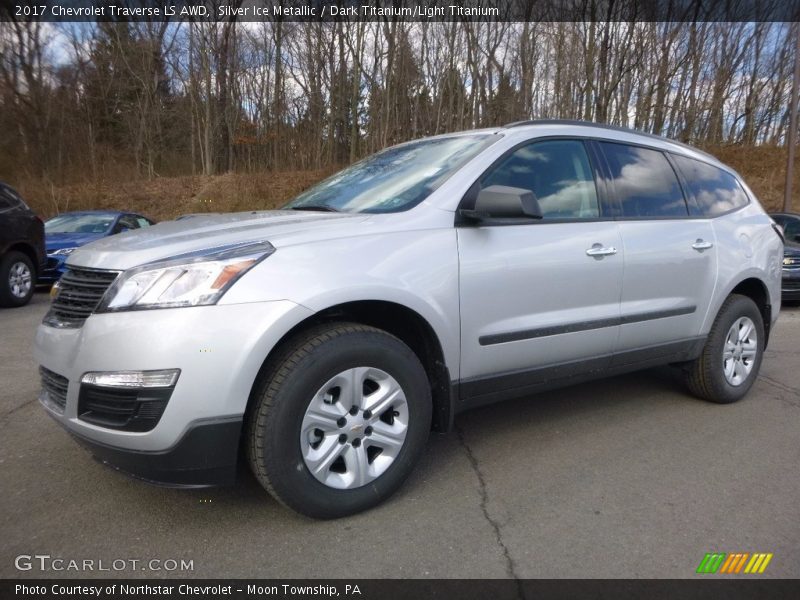Silver Ice Metallic / Dark Titanium/Light Titanium 2017 Chevrolet Traverse LS AWD
