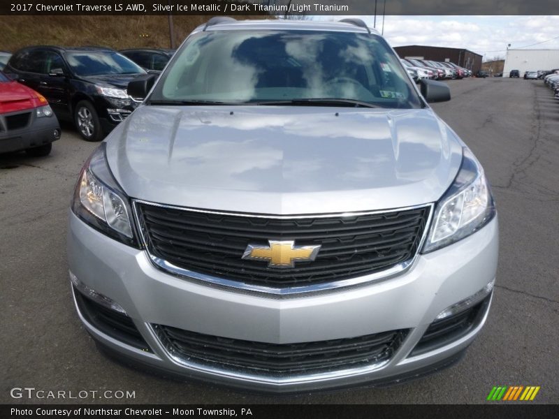 Silver Ice Metallic / Dark Titanium/Light Titanium 2017 Chevrolet Traverse LS AWD
