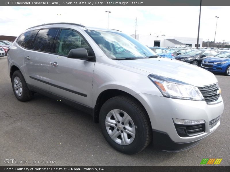 Silver Ice Metallic / Dark Titanium/Light Titanium 2017 Chevrolet Traverse LS AWD