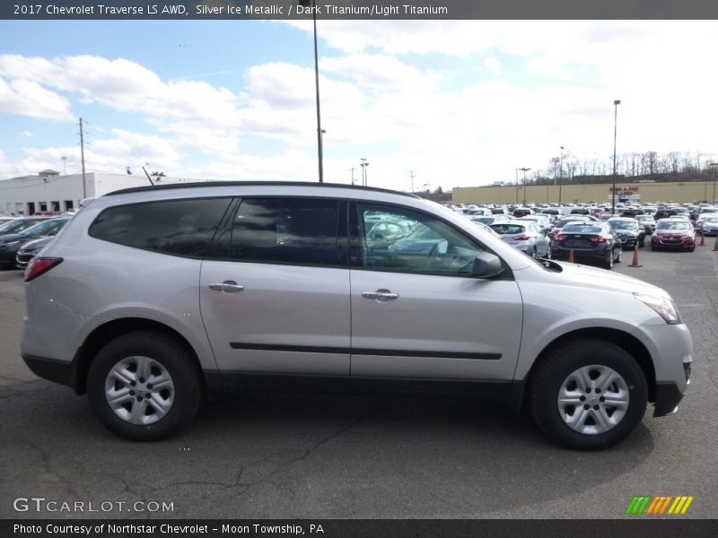 Silver Ice Metallic / Dark Titanium/Light Titanium 2017 Chevrolet Traverse LS AWD