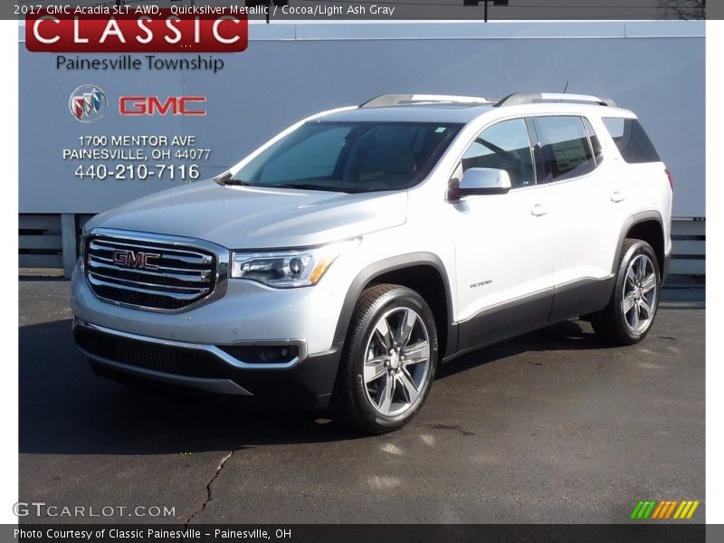 Quicksilver Metallic / Cocoa/Light Ash Gray 2017 GMC Acadia SLT AWD