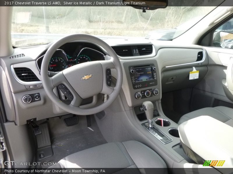 Silver Ice Metallic / Dark Titanium/Light Titanium 2017 Chevrolet Traverse LS AWD