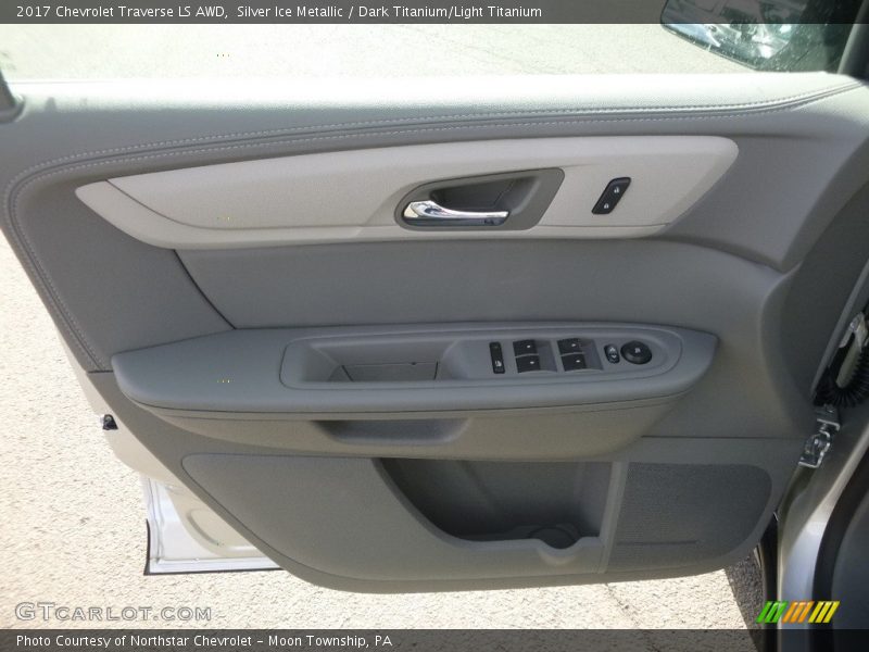 Silver Ice Metallic / Dark Titanium/Light Titanium 2017 Chevrolet Traverse LS AWD