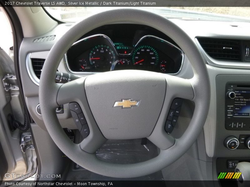 Silver Ice Metallic / Dark Titanium/Light Titanium 2017 Chevrolet Traverse LS AWD