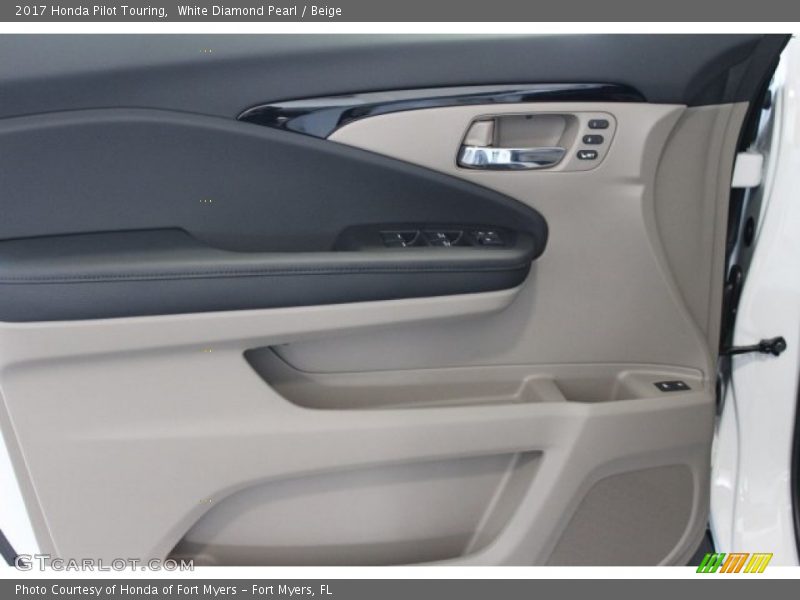 White Diamond Pearl / Beige 2017 Honda Pilot Touring