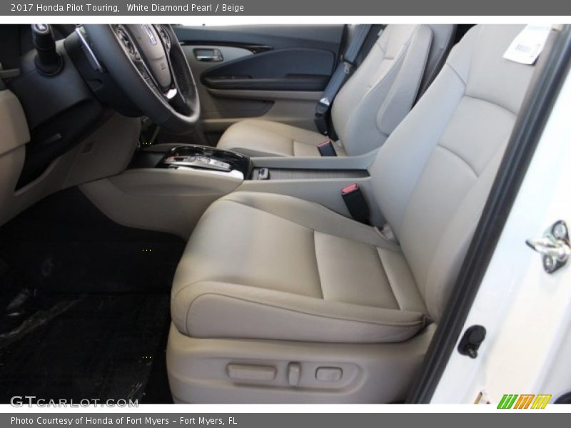 White Diamond Pearl / Beige 2017 Honda Pilot Touring