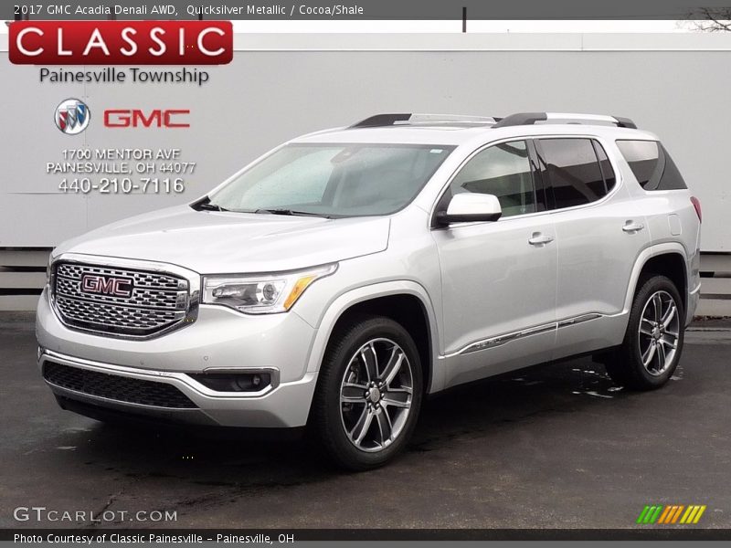 Quicksilver Metallic / Cocoa/Shale 2017 GMC Acadia Denali AWD