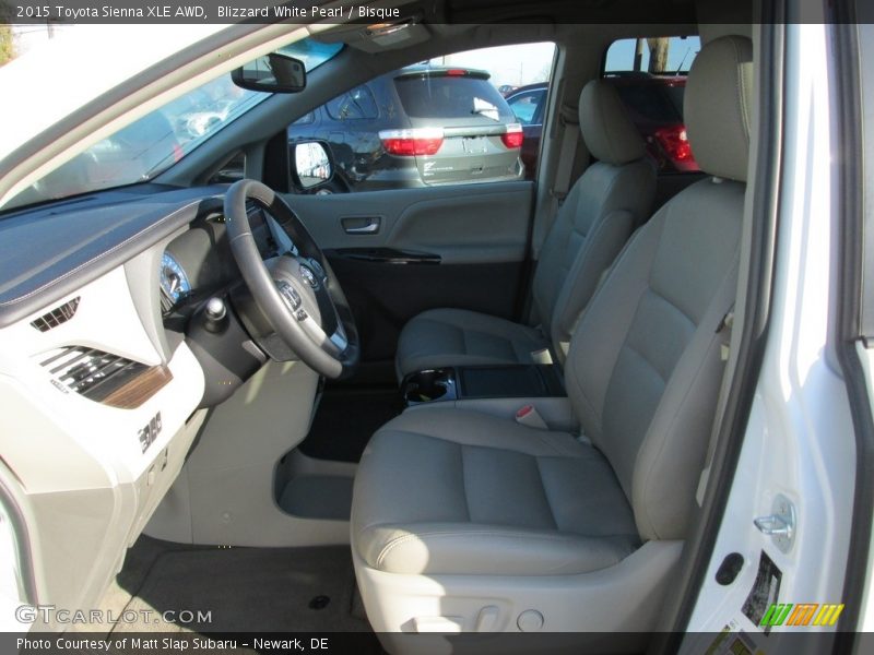 Blizzard White Pearl / Bisque 2015 Toyota Sienna XLE AWD