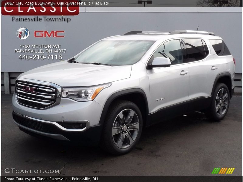 Quicksilver Metallic / Jet Black 2017 GMC Acadia SLT AWD