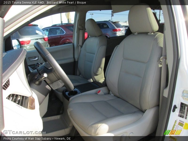 Blizzard White Pearl / Bisque 2015 Toyota Sienna XLE AWD