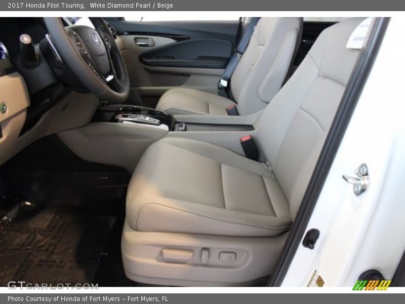 White Diamond Pearl / Beige 2017 Honda Pilot Touring