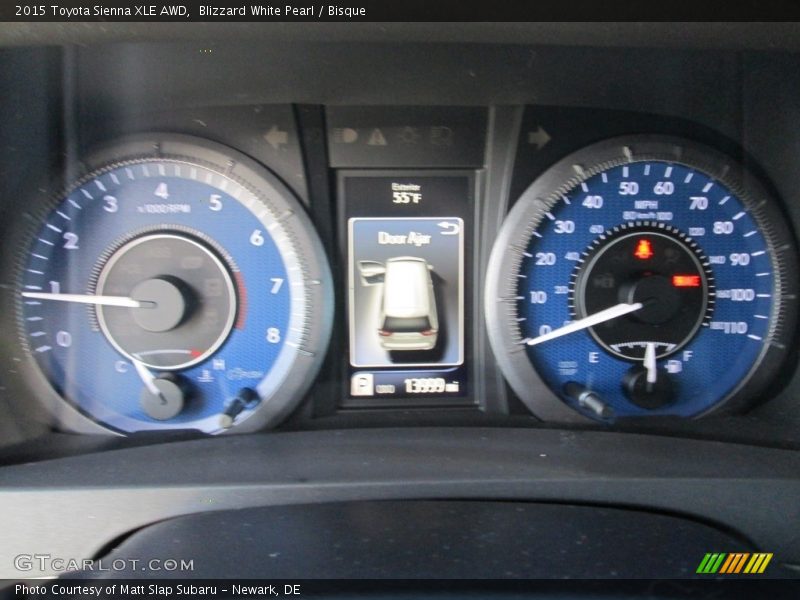 Blizzard White Pearl / Bisque 2015 Toyota Sienna XLE AWD