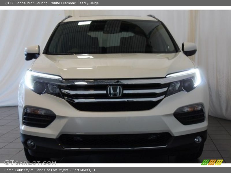 White Diamond Pearl / Beige 2017 Honda Pilot Touring