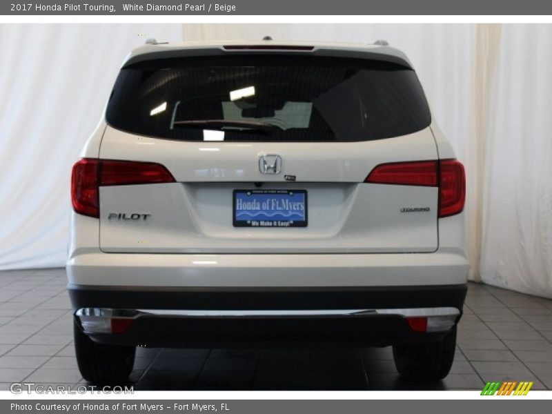 White Diamond Pearl / Beige 2017 Honda Pilot Touring