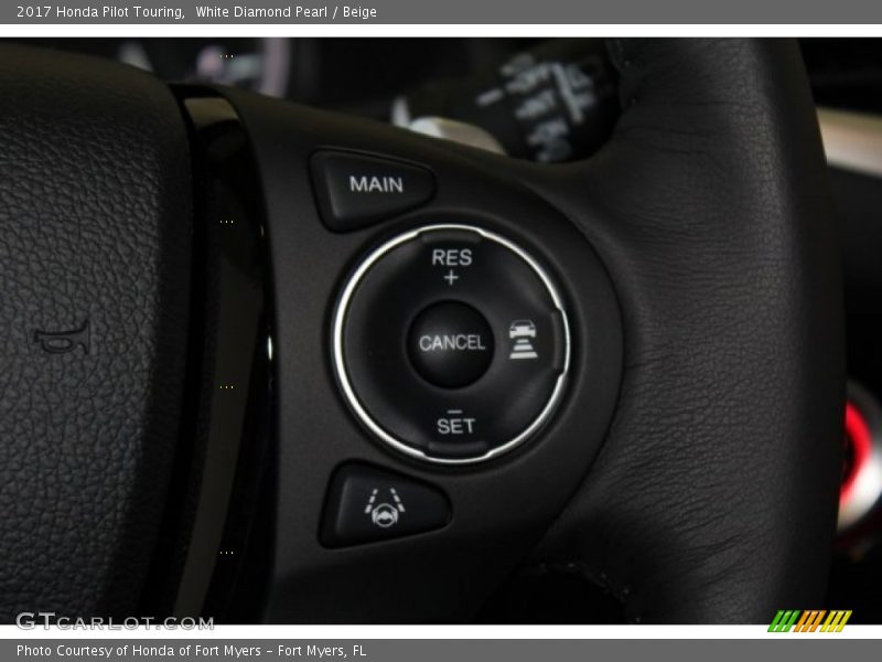 White Diamond Pearl / Beige 2017 Honda Pilot Touring