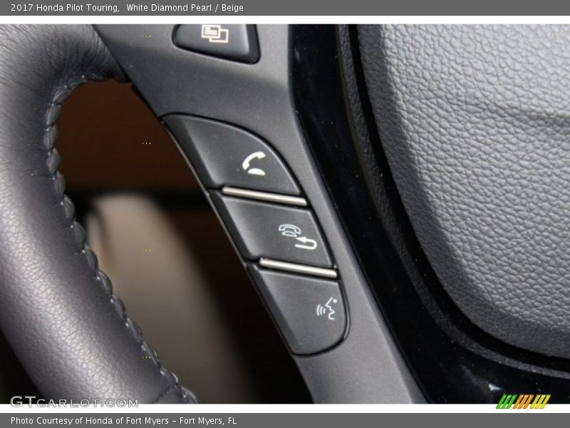 White Diamond Pearl / Beige 2017 Honda Pilot Touring