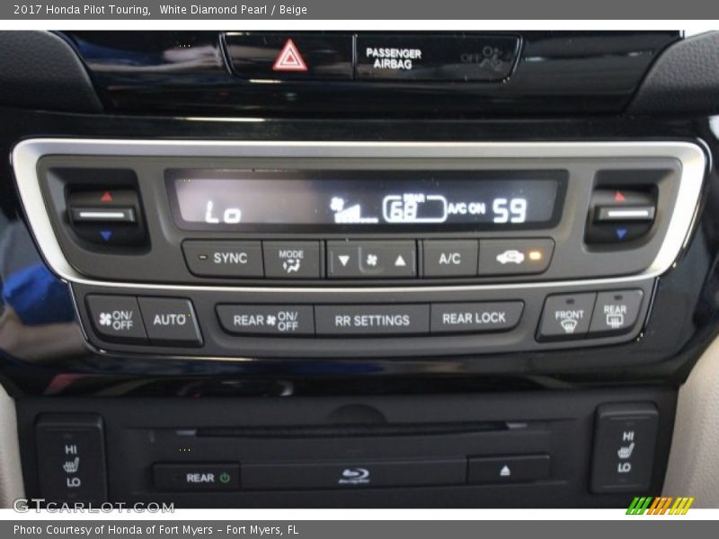 White Diamond Pearl / Beige 2017 Honda Pilot Touring