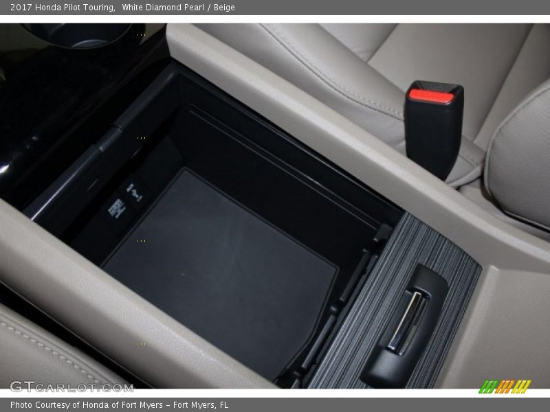 White Diamond Pearl / Beige 2017 Honda Pilot Touring
