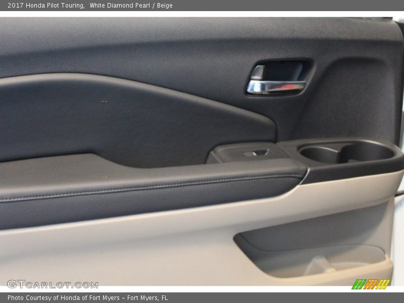 White Diamond Pearl / Beige 2017 Honda Pilot Touring