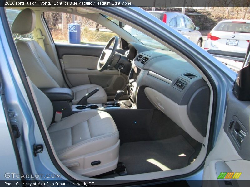 Light Ice Blue Metallic / Medium Light Stone 2010 Ford Fusion Hybrid