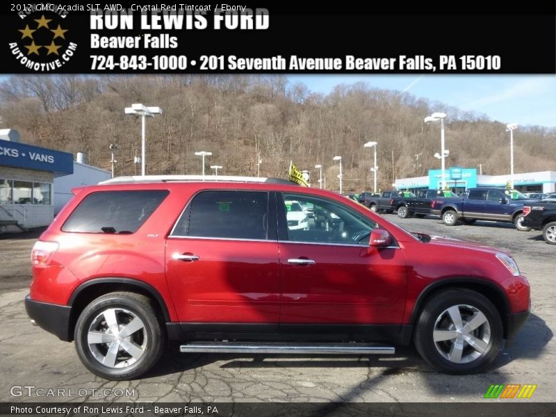 Crystal Red Tintcoat / Ebony 2012 GMC Acadia SLT AWD