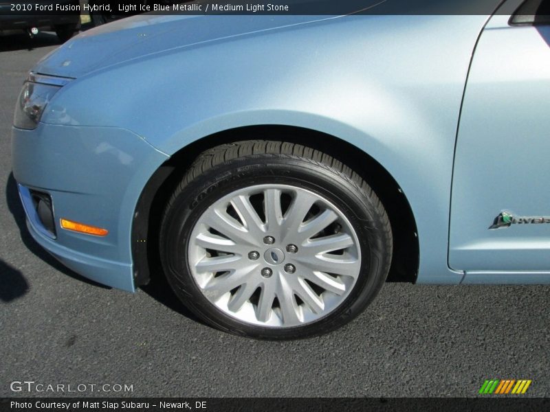 Light Ice Blue Metallic / Medium Light Stone 2010 Ford Fusion Hybrid