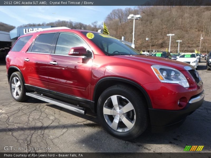 Crystal Red Tintcoat / Ebony 2012 GMC Acadia SLT AWD