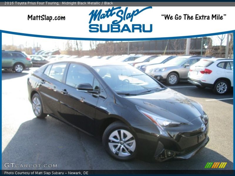 Midnight Black Metallic / Black 2016 Toyota Prius Four Touring