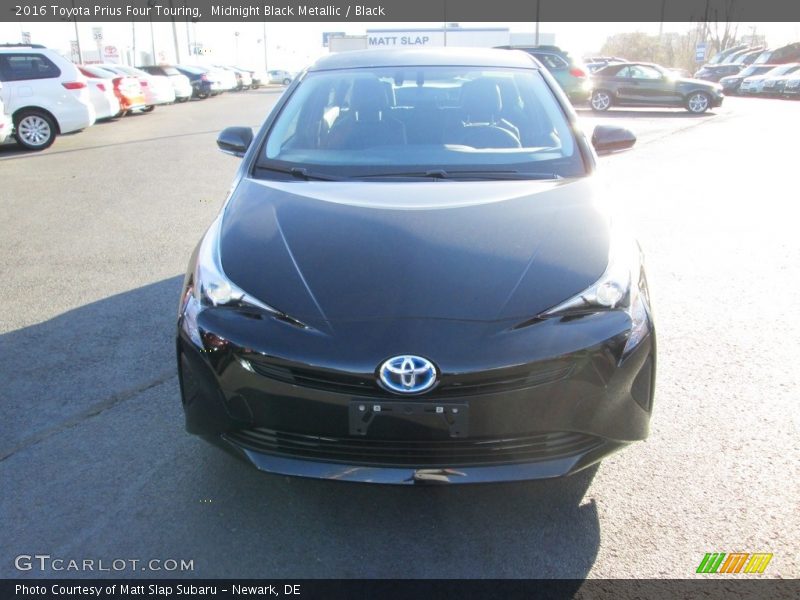 Midnight Black Metallic / Black 2016 Toyota Prius Four Touring