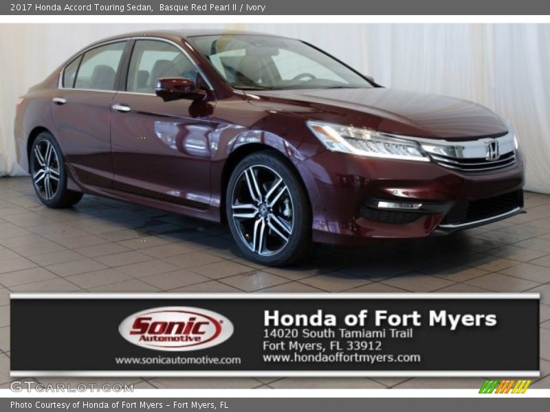 Basque Red Pearl II / Ivory 2017 Honda Accord Touring Sedan