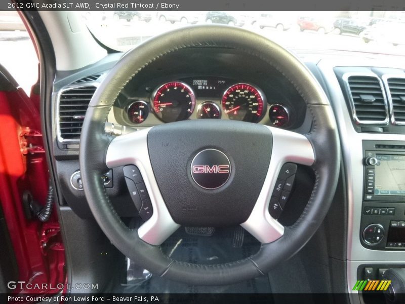 Crystal Red Tintcoat / Ebony 2012 GMC Acadia SLT AWD