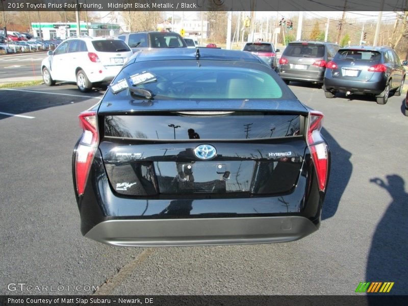 Midnight Black Metallic / Black 2016 Toyota Prius Four Touring
