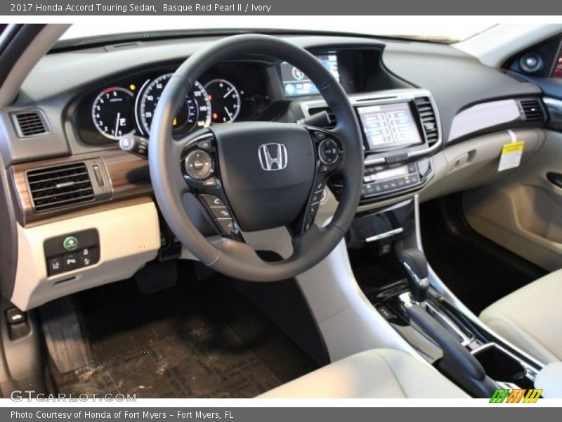 Basque Red Pearl II / Ivory 2017 Honda Accord Touring Sedan