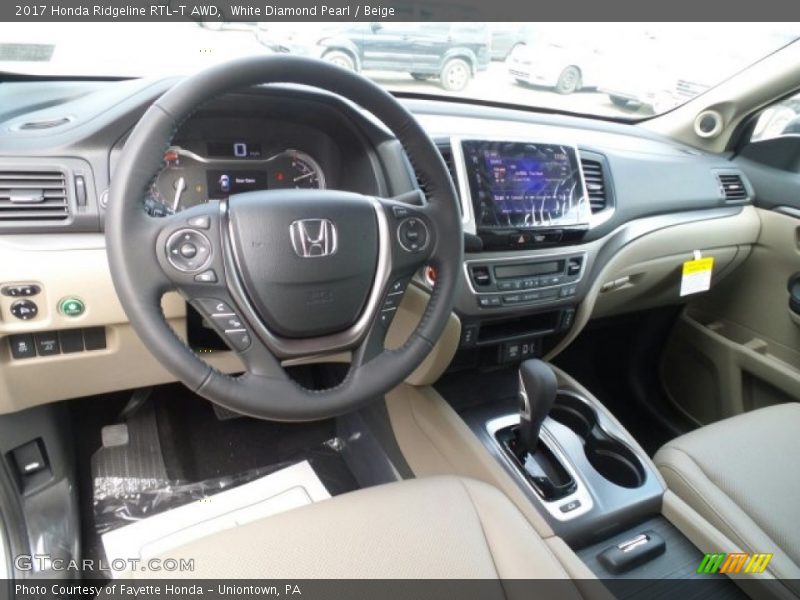  2017 Ridgeline RTL-T AWD Beige Interior