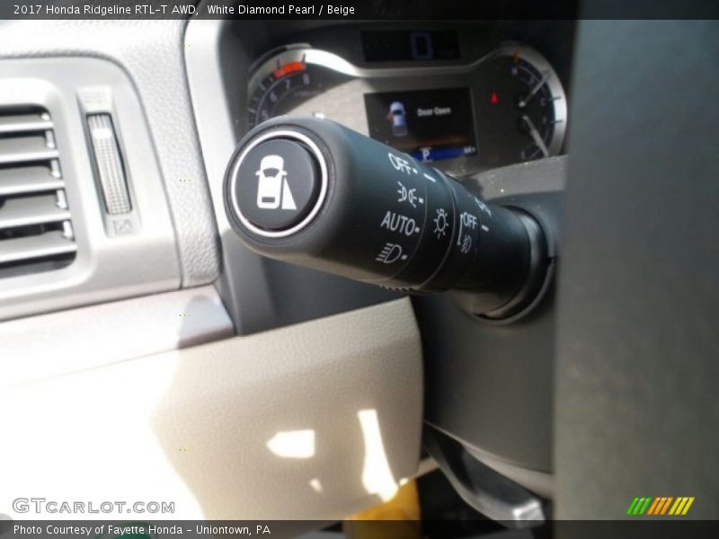 Controls of 2017 Ridgeline RTL-T AWD