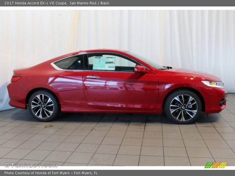 San Marino Red / Black 2017 Honda Accord EX-L V6 Coupe