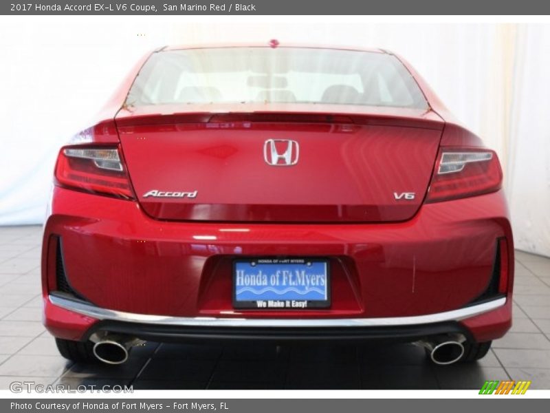 San Marino Red / Black 2017 Honda Accord EX-L V6 Coupe