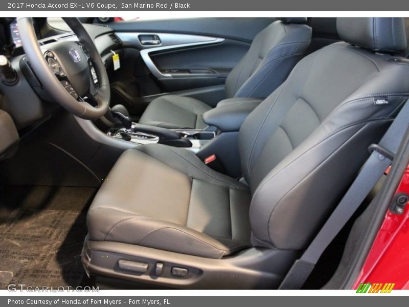 San Marino Red / Black 2017 Honda Accord EX-L V6 Coupe