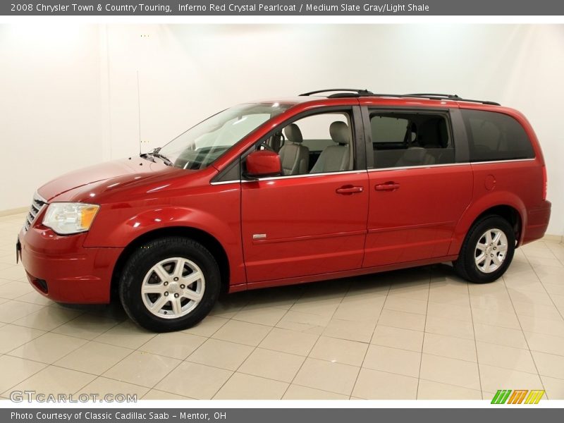 Inferno Red Crystal Pearlcoat / Medium Slate Gray/Light Shale 2008 Chrysler Town & Country Touring